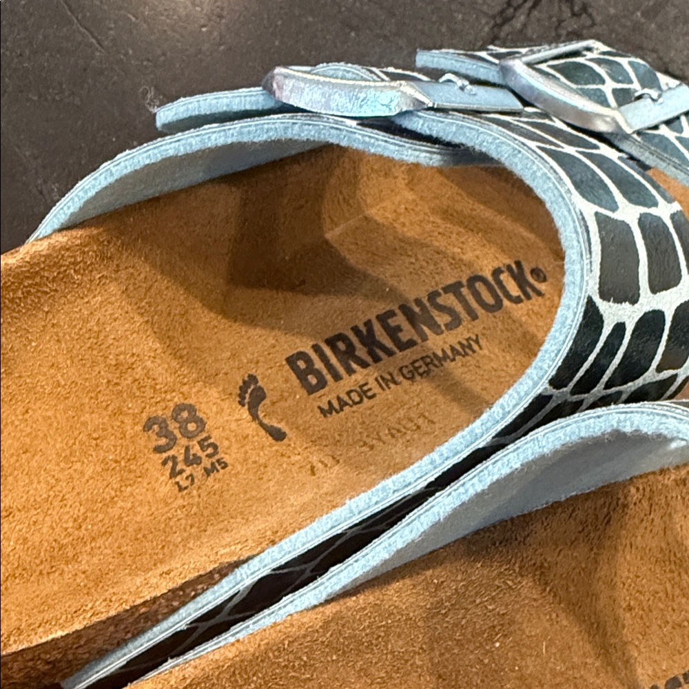 Birkenstock Green Patterned Sandals - Picture 2 of 4